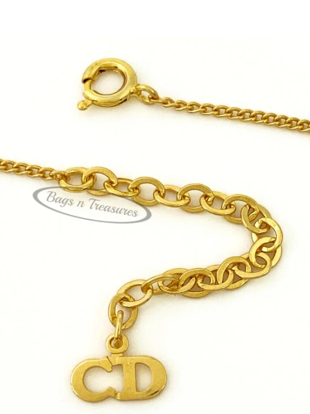 Signed Vintage Christian Dior CD Logo Pendant Necklace | New Old Stock - Picture 4 of 6